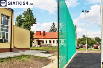 Siatki Bieruń - Zielone siatki ze sznurka na ogrodzeniu boiska orlika dla terenów Bierunia